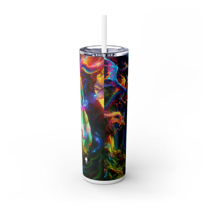 "Dragon's Rainbow Forest" - The Alien Maars® Skinny Tumbler with Straw 20oz