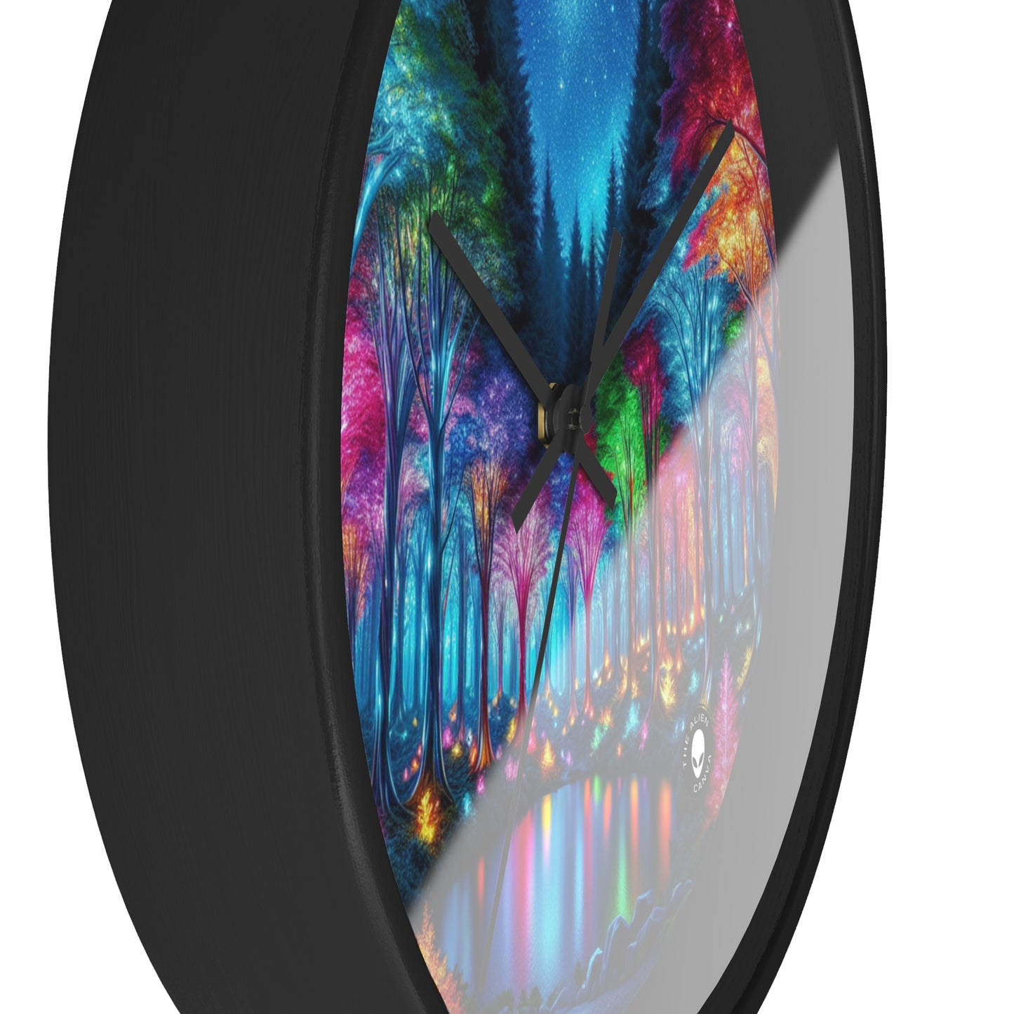 "Crystal Glow: The Enchanted Forest" - The Alien Wall Clock