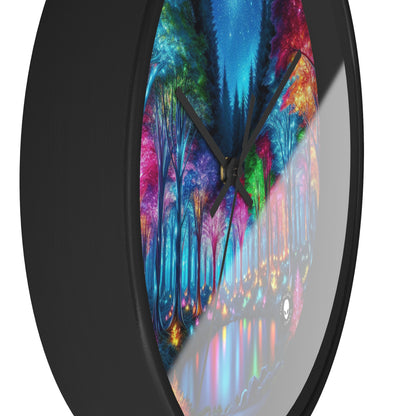 "Crystal Glow: The Enchanted Forest" - The Alien Wall Clock