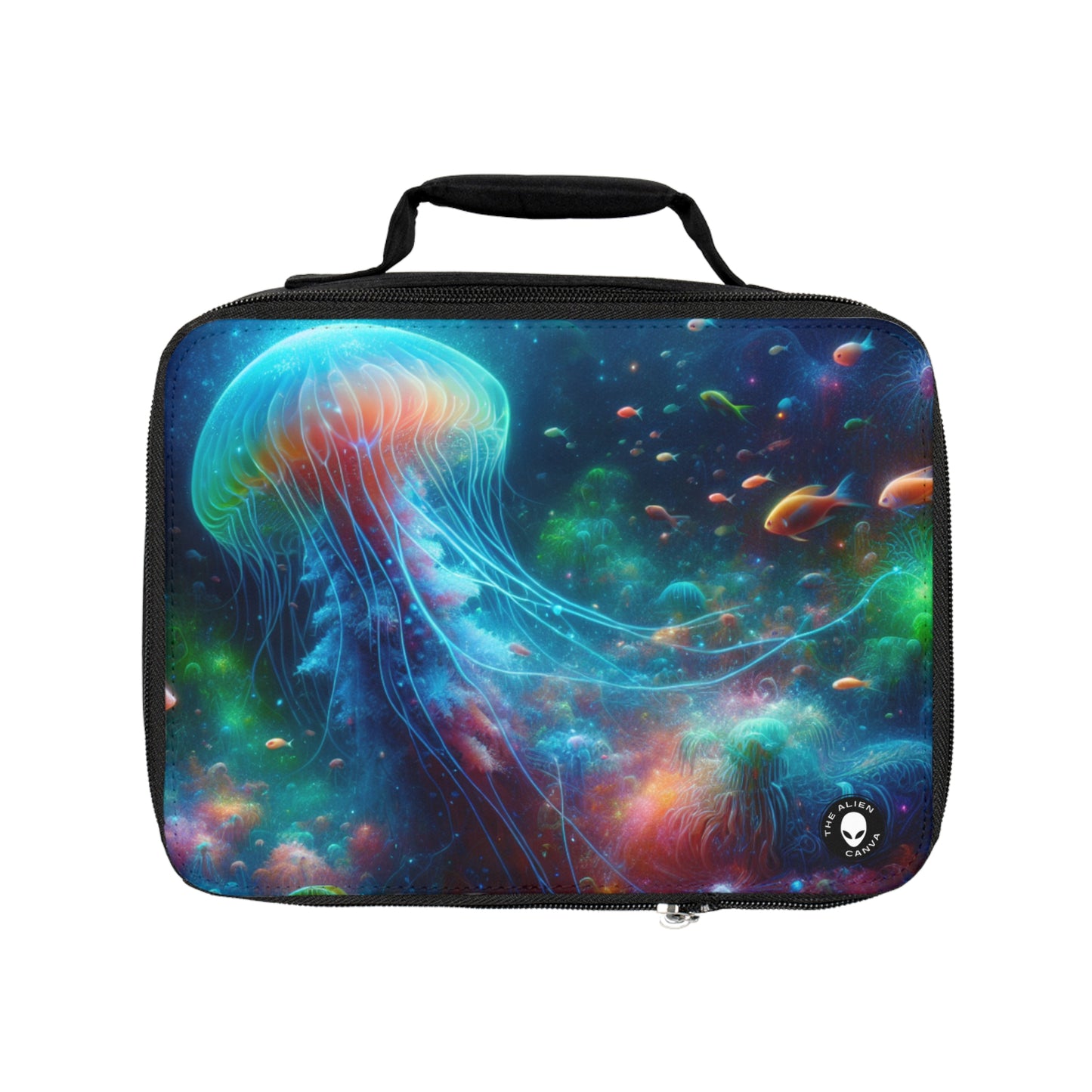 "Glowing Jellyfish in the Enchanted Underwater World"- The Alien Lunch Bag