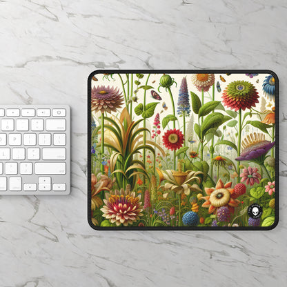 "Enchanted Garden: A Whimsical Scene" - The Alien Gaming Mouse Pad