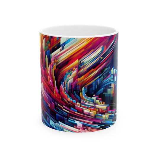 "ChronoSynthesis: A Visual Exploration of Time Perception" - The Alien Ceramic Mug 11oz Video Art