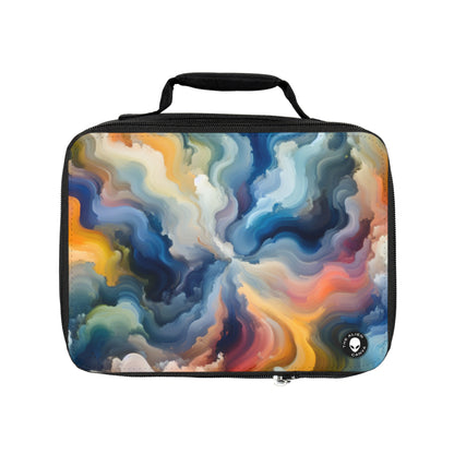 "Sunset Reflections: A Serene Color Field Painting"- The Alien Lunch Bag Color Field Painting