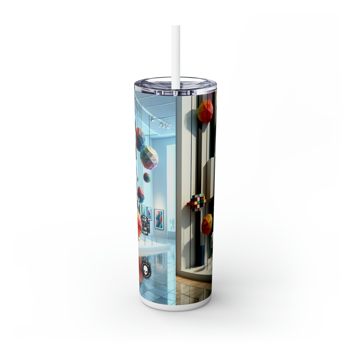 "Dreamscape : une expérience interactive de son et de lumière" - The Alien Maars® Skinny Tumbler with Straw 20oz Art d'installation