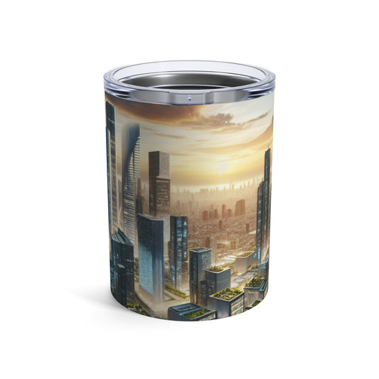 "Future Metropolis: A Neo-Futuristic Urban Utopia" - The Alien Tumbler 10oz Neo-futurism