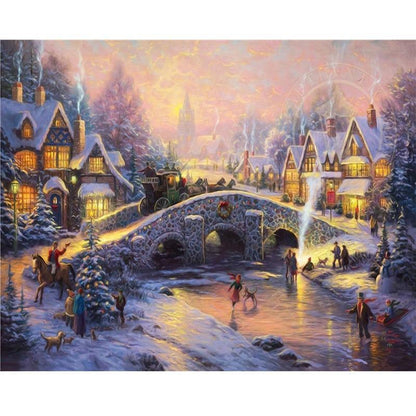 Pintura de diamantes 5D - Weihnachtsdorf