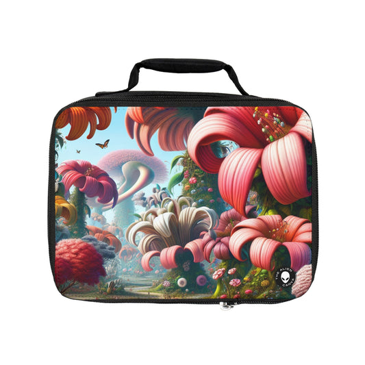 "Fanciful Garden: Big Blooms and Little Creatures"- The Alien Lunch Bag