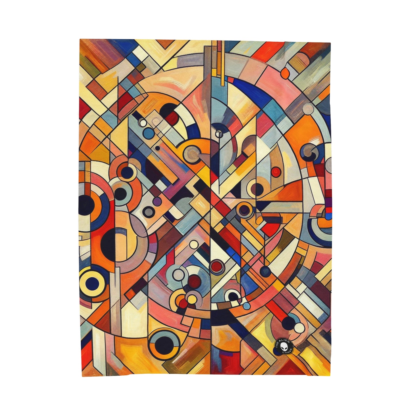 Chaos and Harmony: A Visual Dance - The Alien Velveteen Plush Blanket Abstract Art