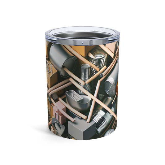 "Monocromo doméstico: creación de una obra de arte cubista en 3D" - The Alien Tumbler 10oz Cubism