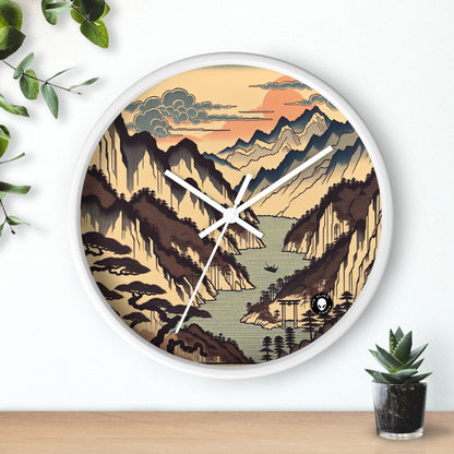 "Cherry Blossom Serenity: A Captivating Ukiyo-e Tribute to the Japanese Tea Ceremony" - The Alien Wall Clock Ukiyo-e (Japanese Woodblock Printing)