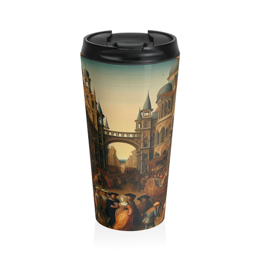 "Unity in Opulence: A Renaissance Banquet of Nations" - The Alien Stainless Steel Travel Mug Renaissance