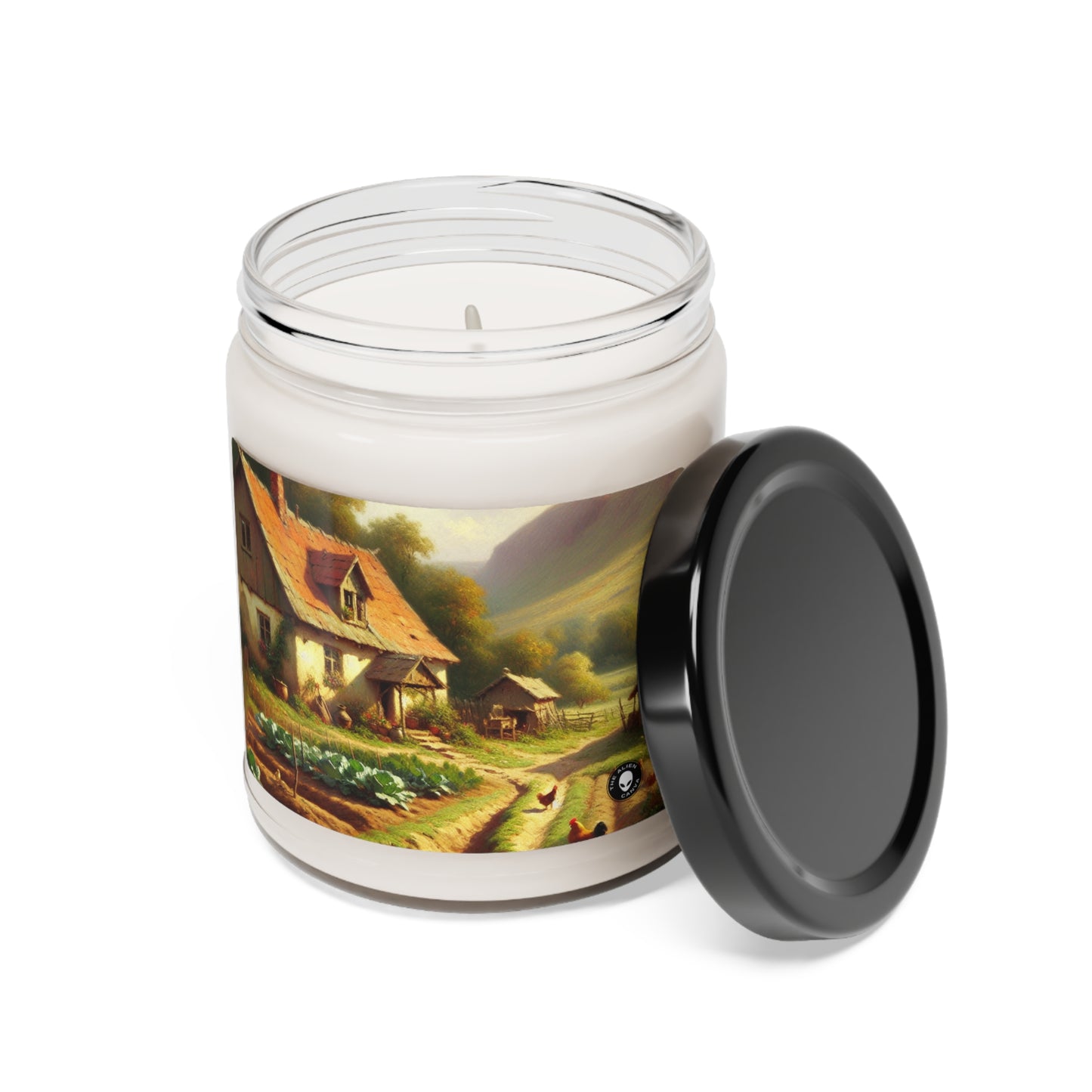 "Bustling Market: A Colorful Post-Impressionist Scene" - The Alien Scented Soy Candle 9oz Post-Impressionism