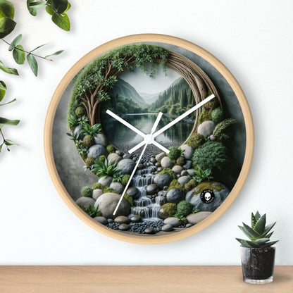 "Eco-Unity: Un viaje escultórico multisensorial" - La escultura ambiental del reloj de pared alienígena