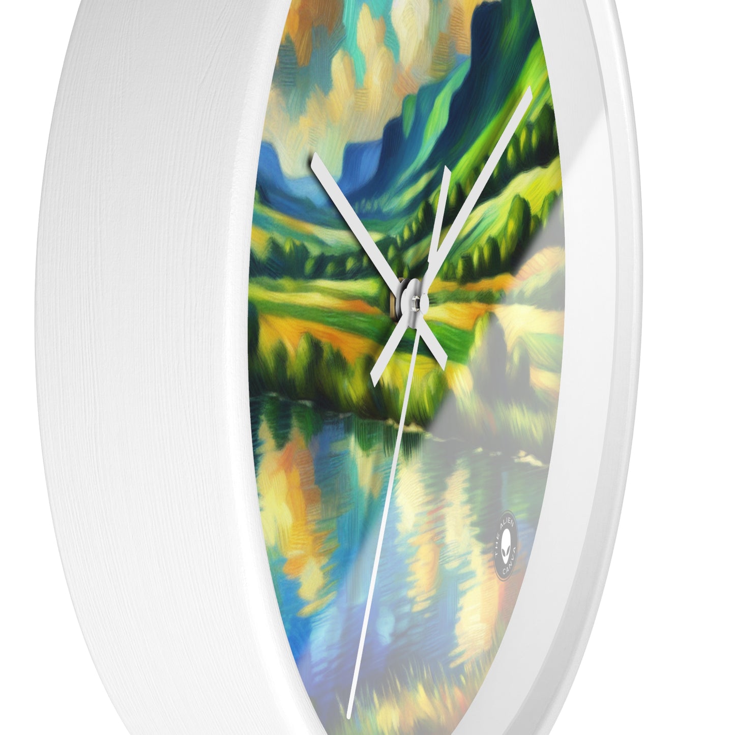 "Serenity at Sunset: An Impressionistic Meadow" - The Alien Wall Clock Impressionism