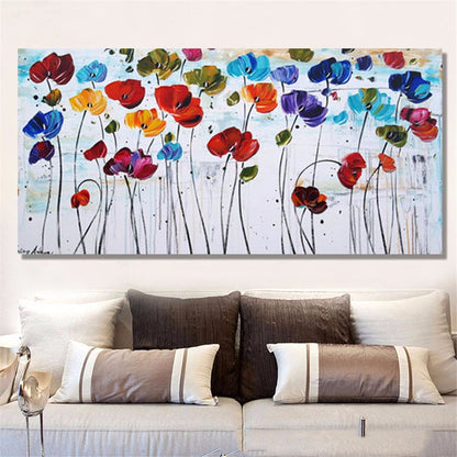 Pintura al óleo pintada a mano pura, pared artística, sala de estar, dormitorio, pintura decorativa