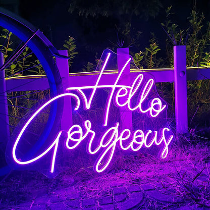 Hello Gorgeous Glowing Letter Led Neon Decorative Light