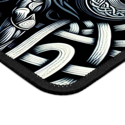 "Celtic Knight: Espada y escudo en nudos antiguos" - The Alien Gaming Mouse Pad Estilo de arte celta