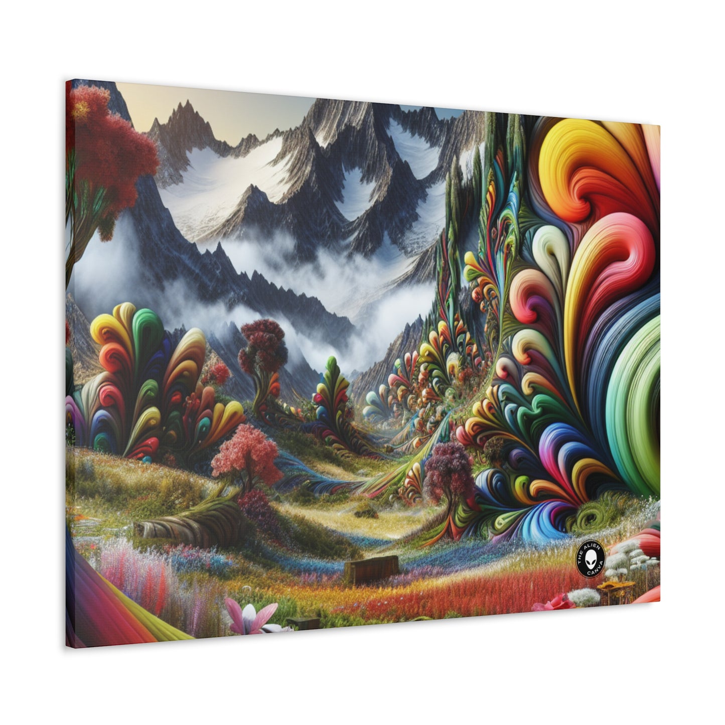 "Candy Mountains and Whimsical Valleys" - The Alien Canva