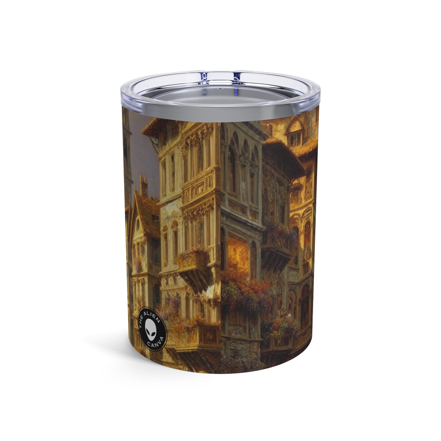 "Riviera Rhapsody: An Abstract Ode to the French Mediterranean" - The Alien Tumbler 10oz New European Painting