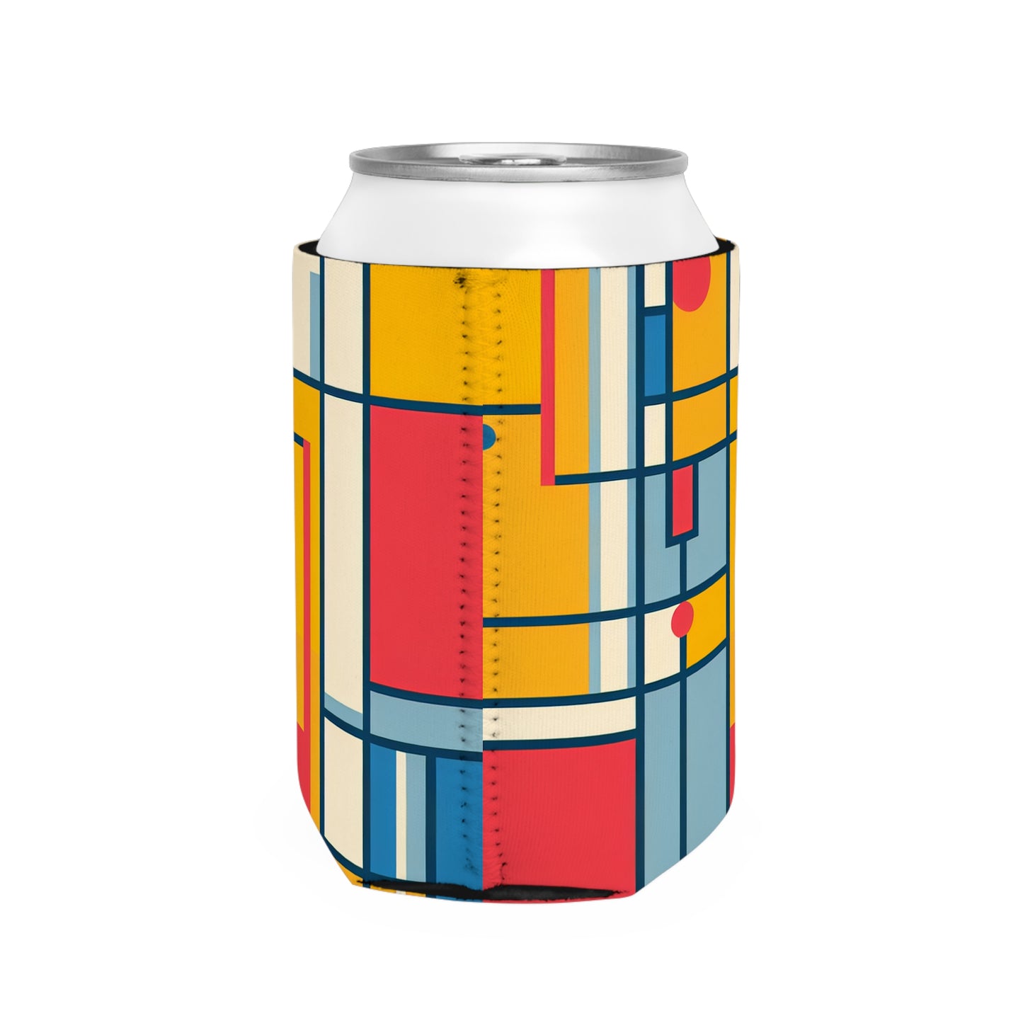 "De Stijl Grid : une composition de couleurs minimaliste" - The Alien Can Cooler Sleeve De Stijl