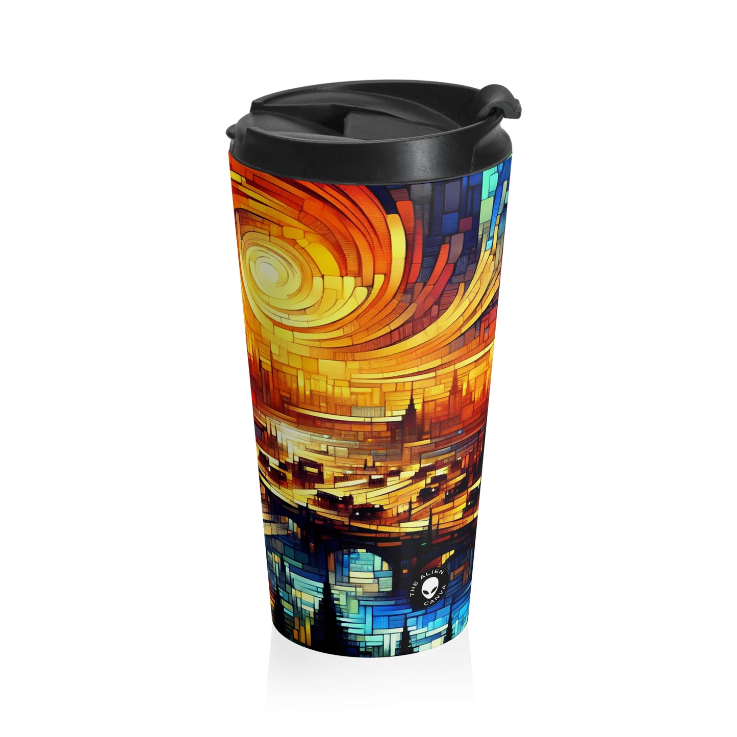 "A World Beyond: An Epic Fantasy Game Landscape" - The Alien Stainless Steel Travel Mug Video Game Art