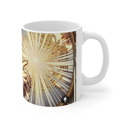 "Reflejo de la belleza" - Taza de cerámica The Alien 11oz Art Nouveau