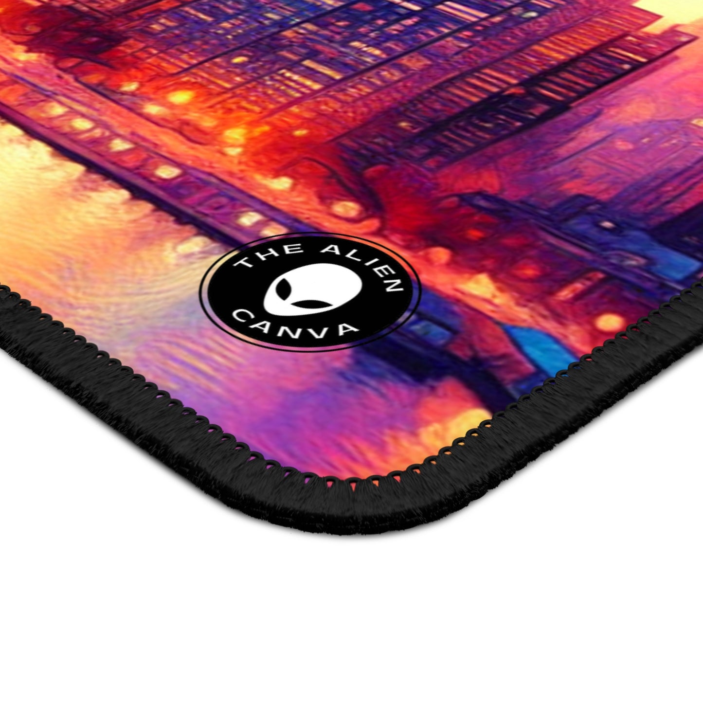 Oasis oculto: una obra maestra del impresionismo espontáneo en tonos vibrantes - The Alien Gaming Mouse Pad Impressionism