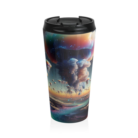 "Jellyfish Sky: A Surreal World" - The Alien Stainless Steel Travel Mug