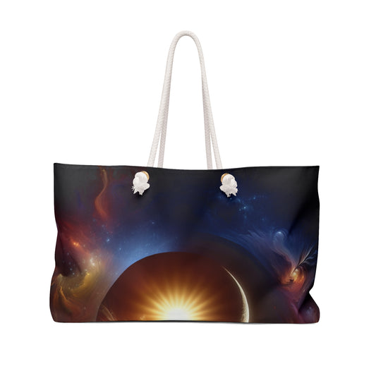 "Abrazo celestial: la fusión del sol y la luna" - The Alien Weekender Bag