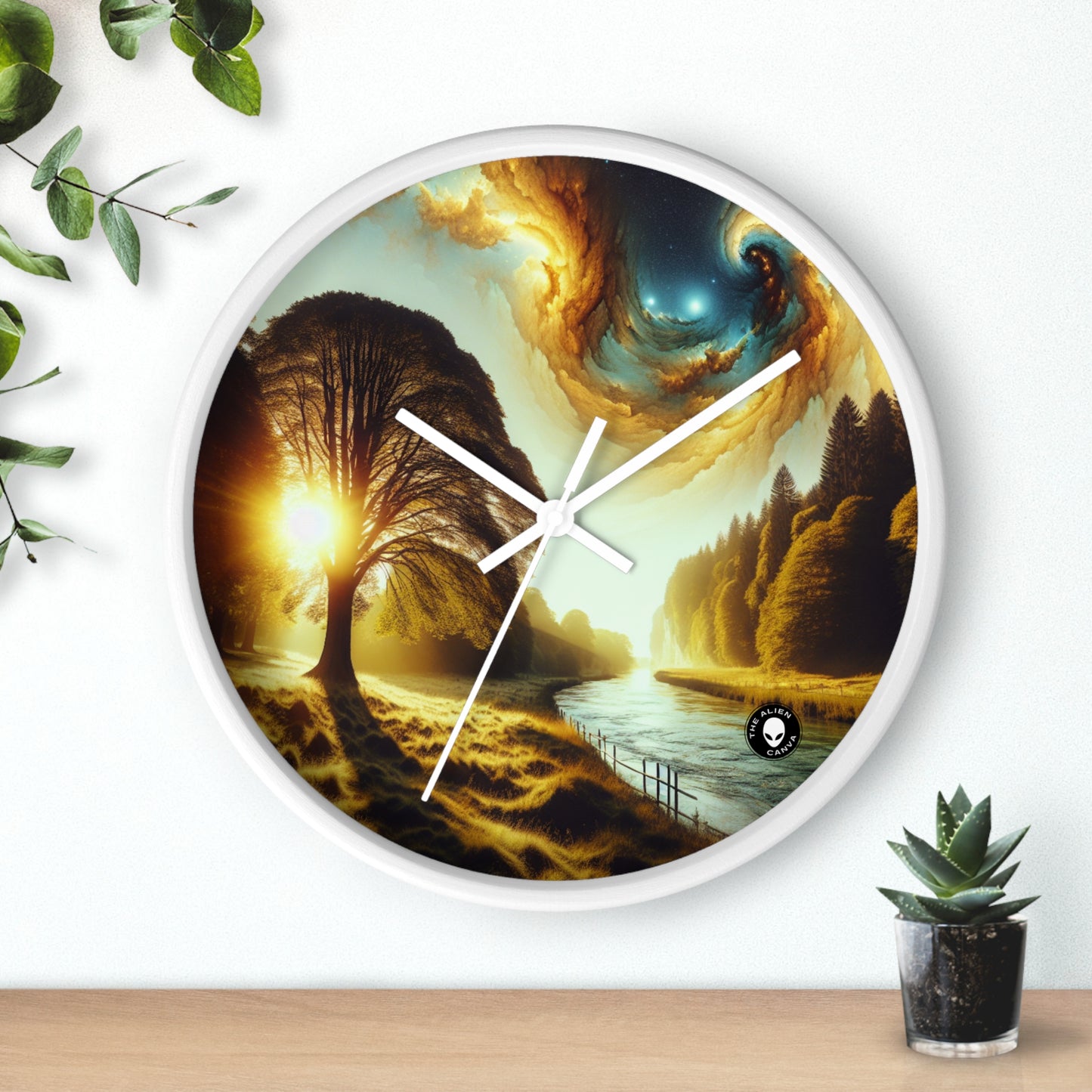 "El renacimiento del bosque: un ecosistema reciclado" - The Alien Wall Clock Environmental Art