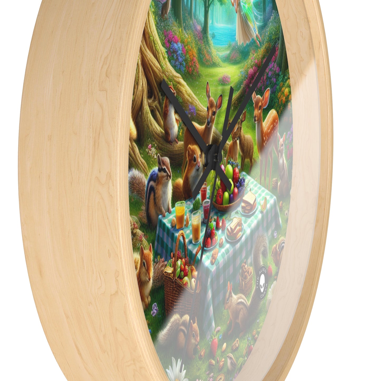 "Enchanted Forest Picnic: A Magical Gathering" - The Alien Wall Clock