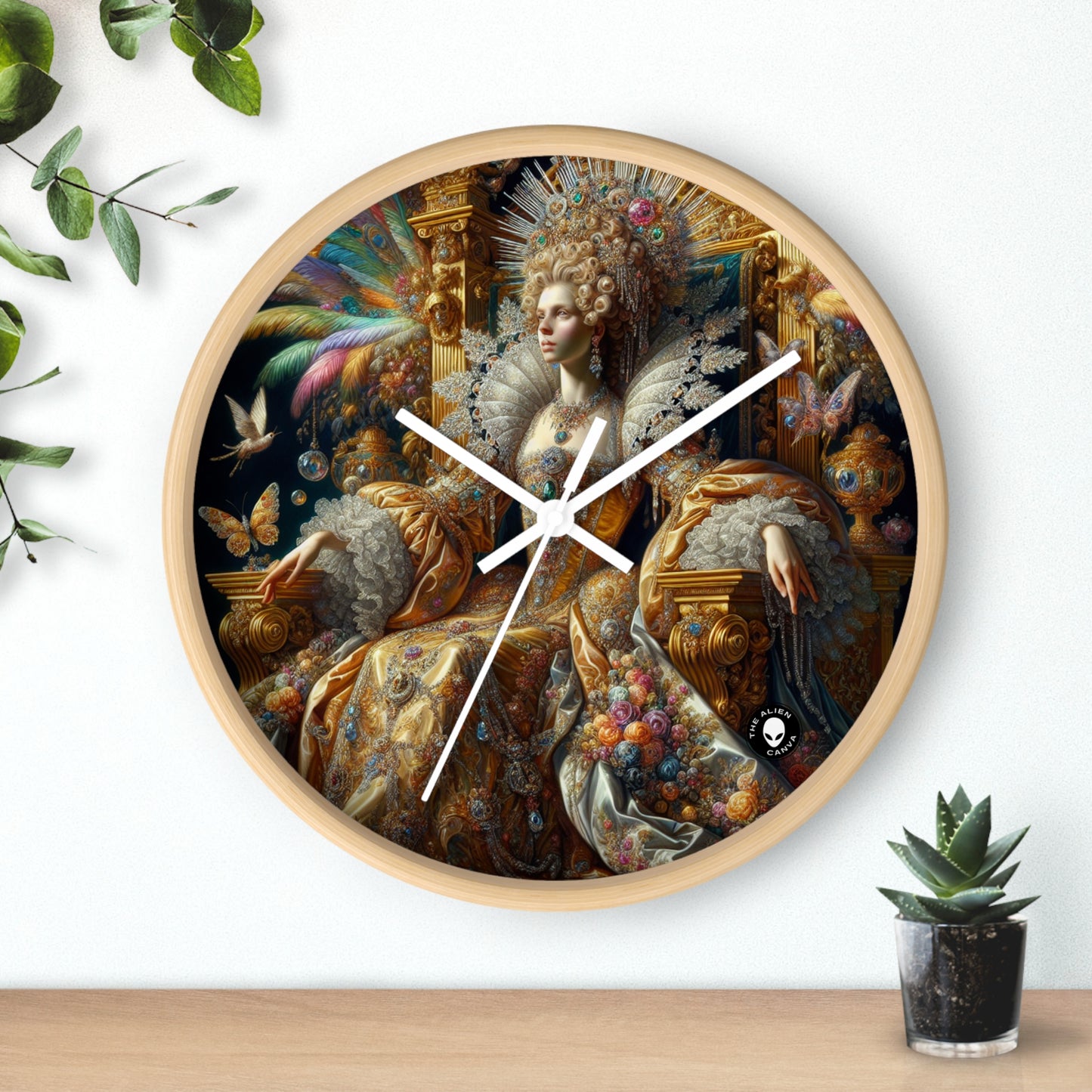 "La Splendeur d'une Reine de la Renaissance" - L'Horloge Murale Alien Rococo