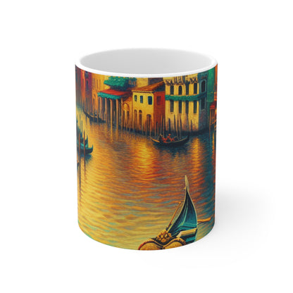 "Venetian Dreaming" - Taza de cerámica The Alien de 11 oz estilo escuela veneciana