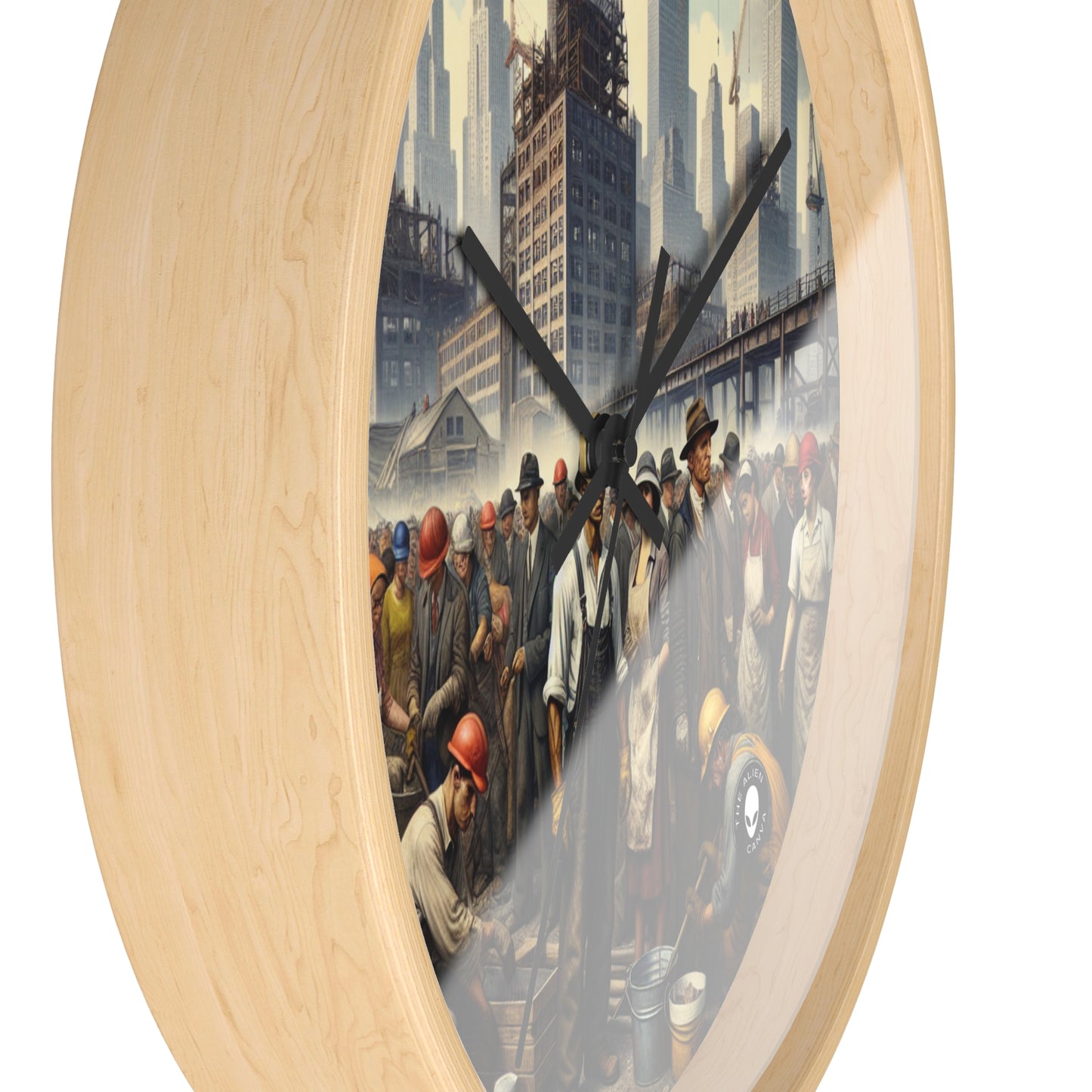 Title: "Unity in Action: Celebrating Solidarity's Triumph" - The Alien Wall Clock Social Realism