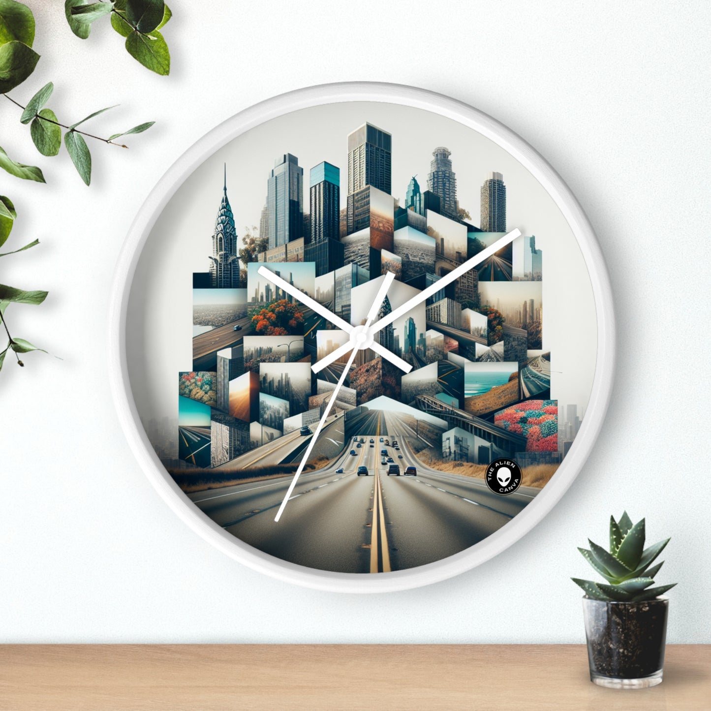 "Bosque Encantado: Un Montaje de Fantasía" - El Fotomontaje del Reloj de Pared Alien