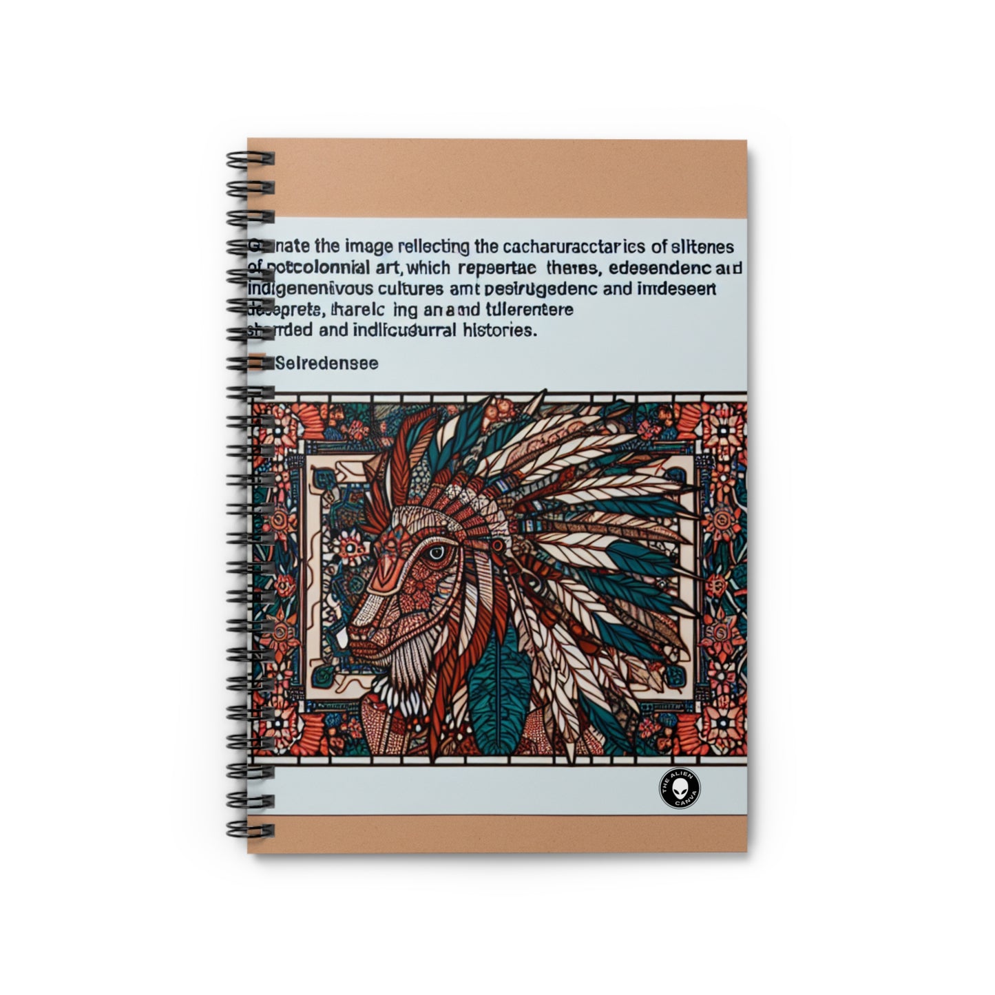 "Resilience Unveiled: A Postcolonial Celebration" - The Alien Spiral Notebook (Ruled Line) Postcolonial Art