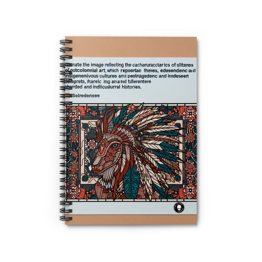 "Resilience Unveiled: A Postcolonial Celebration" - The Alien Spiral Notebook (Ruled Line) Postcolonial Art
