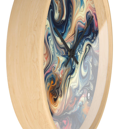 Forêt tropicale luxuriante : Coulée acrylique inspirée de la beauté tropicale - L'horloge murale Alien