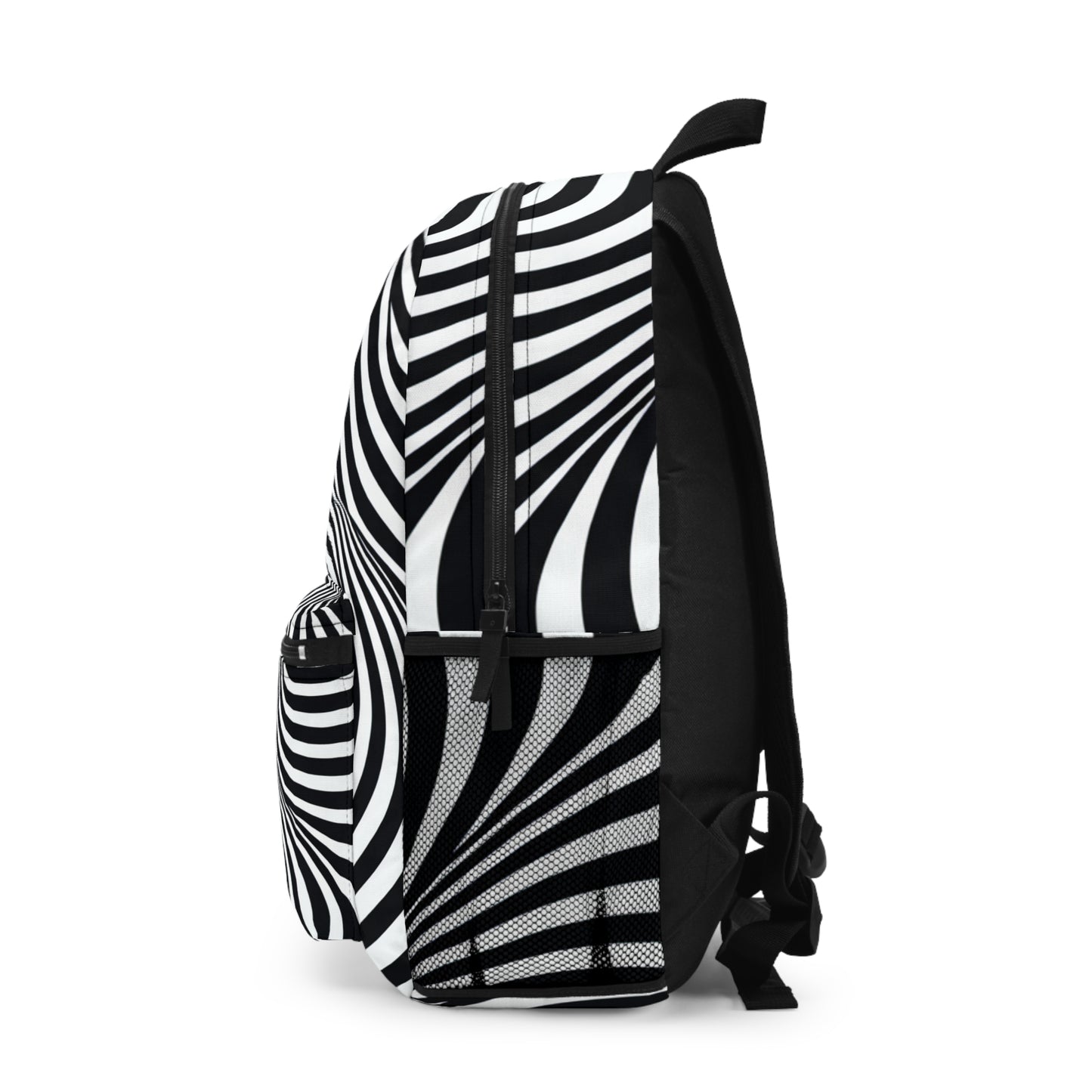 "Ola de ilusión óptica": la mochila alienígena estilo Op Art