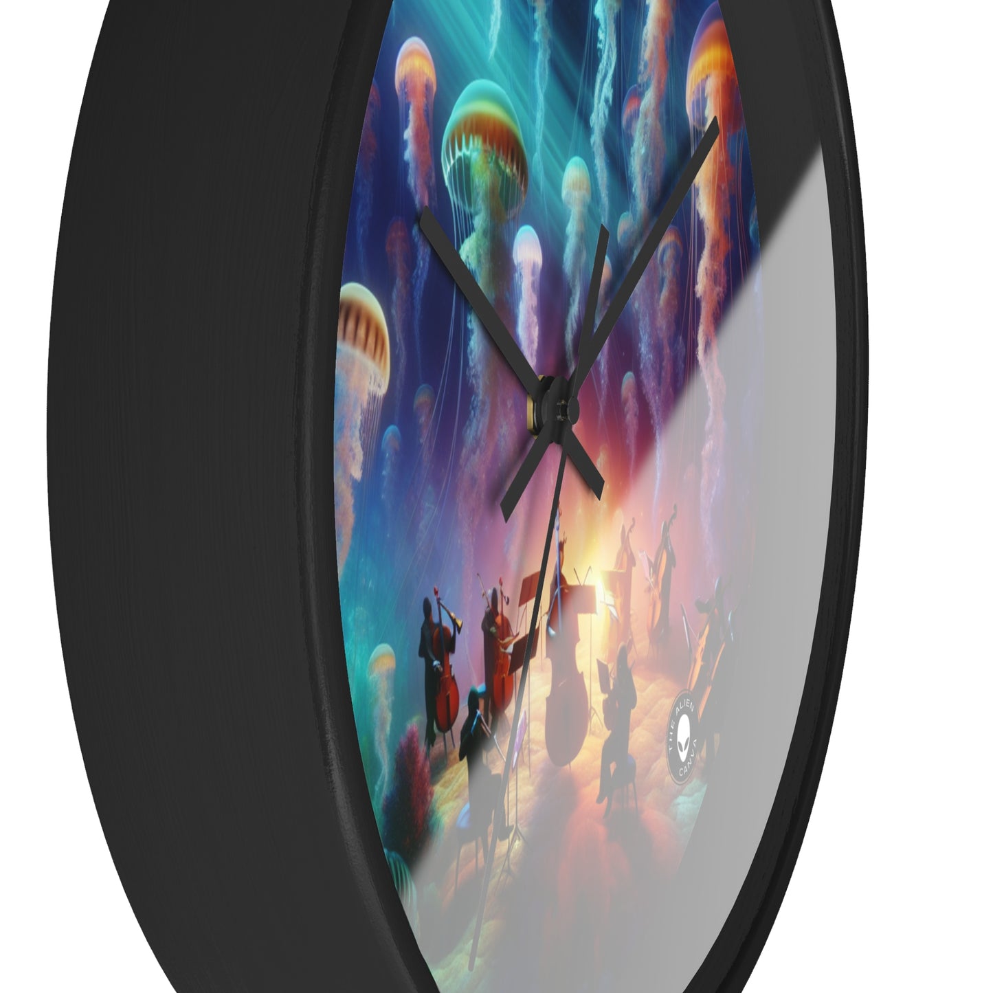 "Jellyfish Serenade: An Underwater Symphony" - The Alien Wall Clock