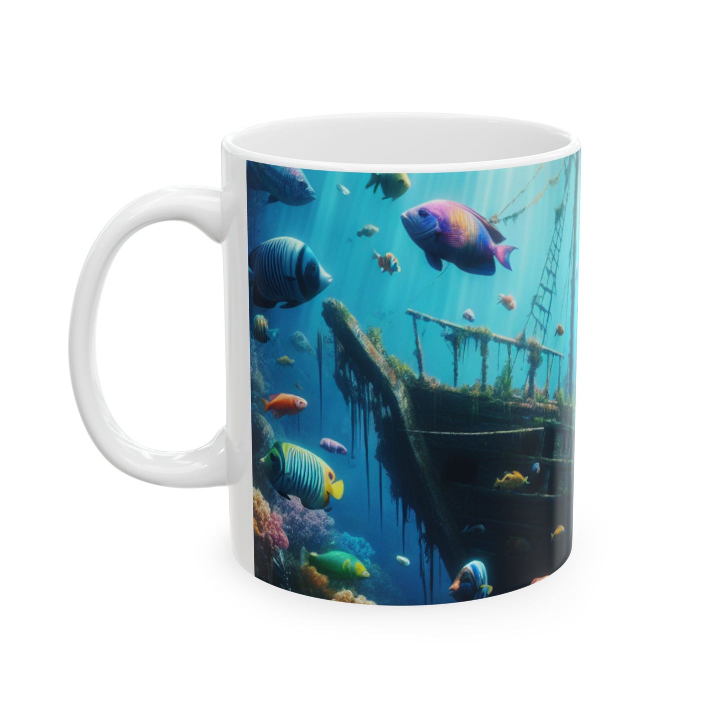 Taza de cerámica alienígena de 11 oz "Sunken Shipwreck Wonderland"