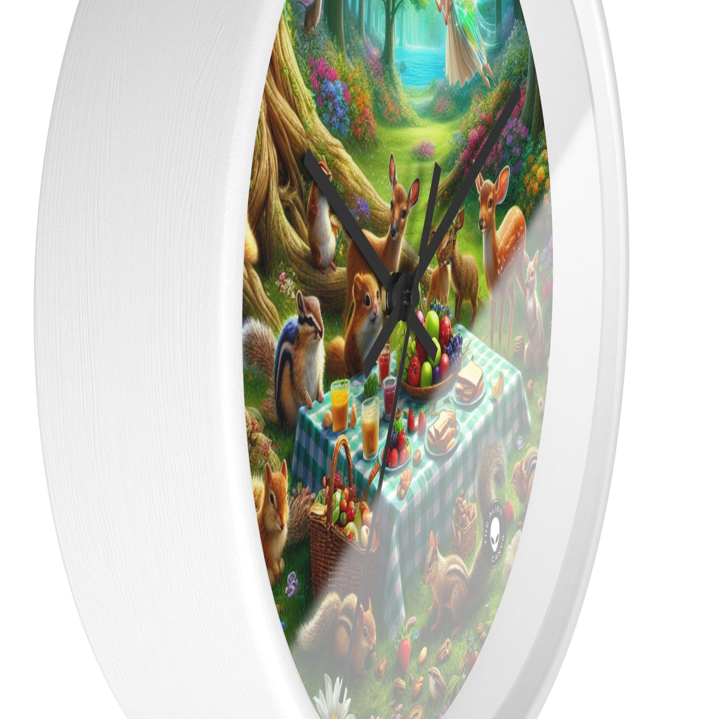 "Enchanted Forest Picnic: A Magical Gathering" - The Alien Wall Clock