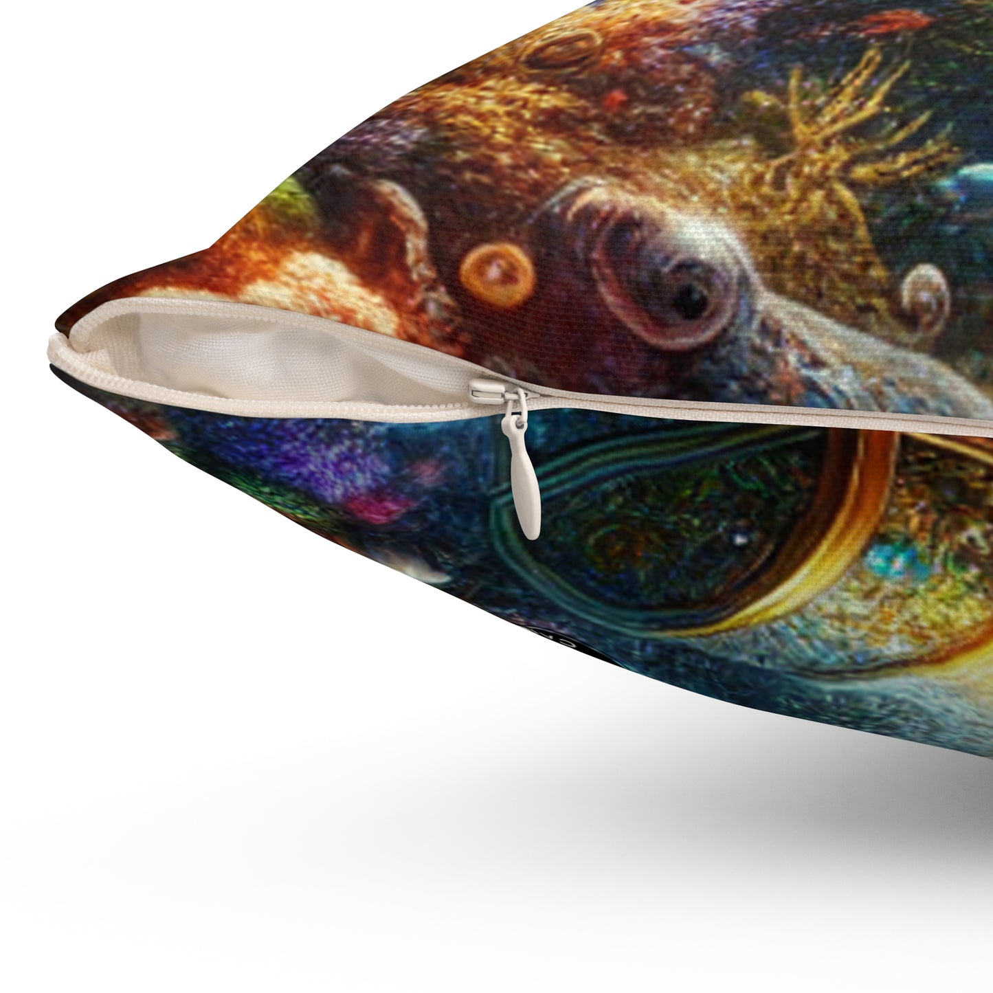 "Underwater Wonderland"- The Alien Spun Polyester Square Pillow