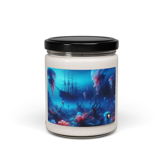 « Jellyfish Haven : un monde sous-marin surréaliste » – Bougie parfumée au soja Alien 9 oz