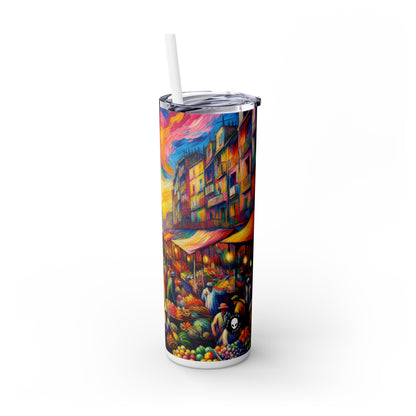 « Jungle Fauvisme » - The Alien Maars® Skinny Tumbler avec paille 20oz Fauvisme