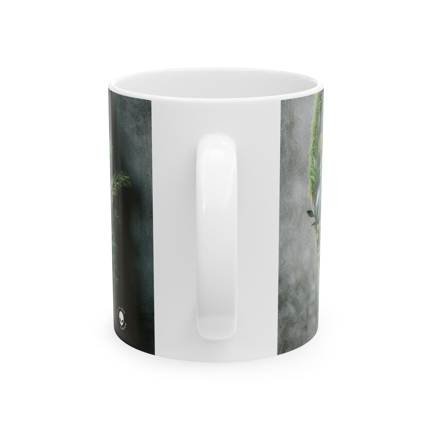 "Eco-Unity: A Multi-Sensory Sculptural Journey" - The Alien Ceramic Mug 11oz Environmental Sculpture