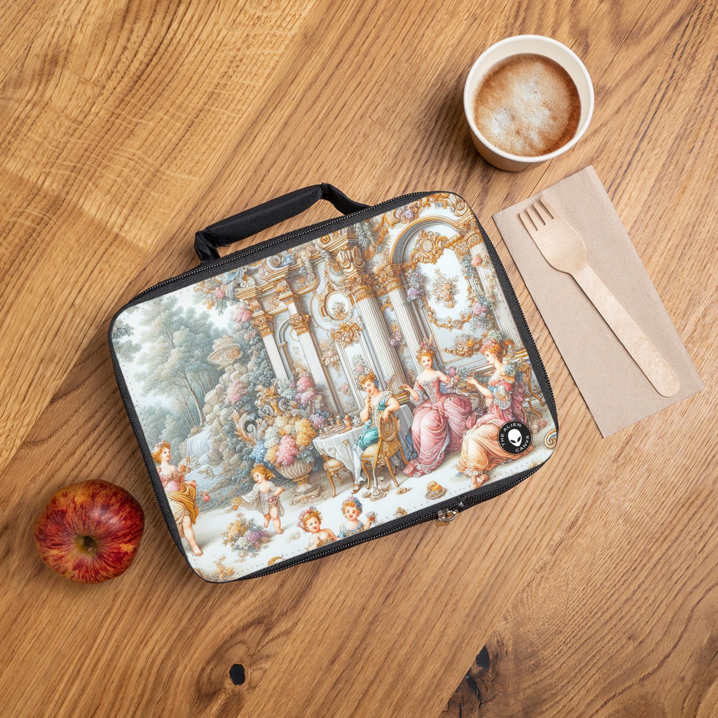 "Un jardin de délices rococo : une extravagance fantaisiste" - Le sac à lunch Alien Rococo