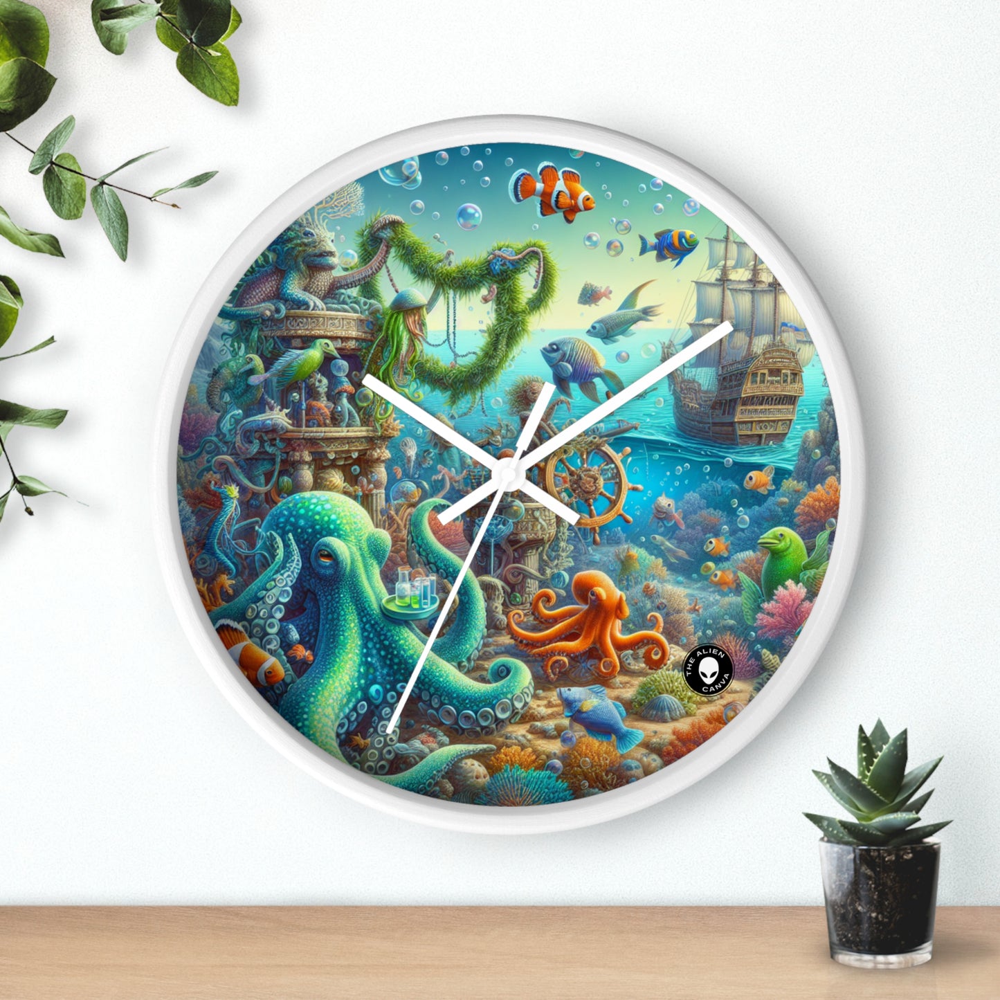 "Underwater Fiesta" - The Alien Wall Clock