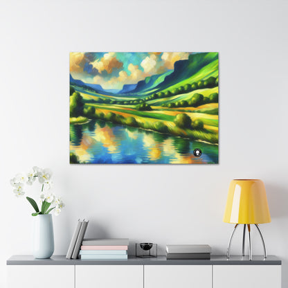 "Serenity at Sunset: An Impressionistic Meadow" - The Alien Canva Impressionism