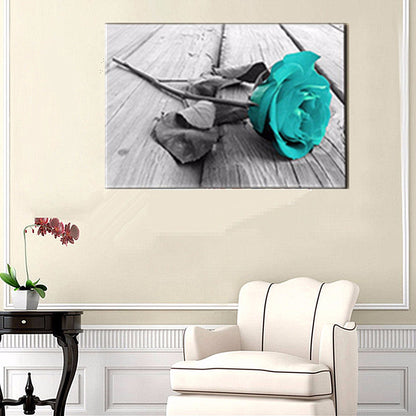 Home Office Blue Rose Canvas Painting